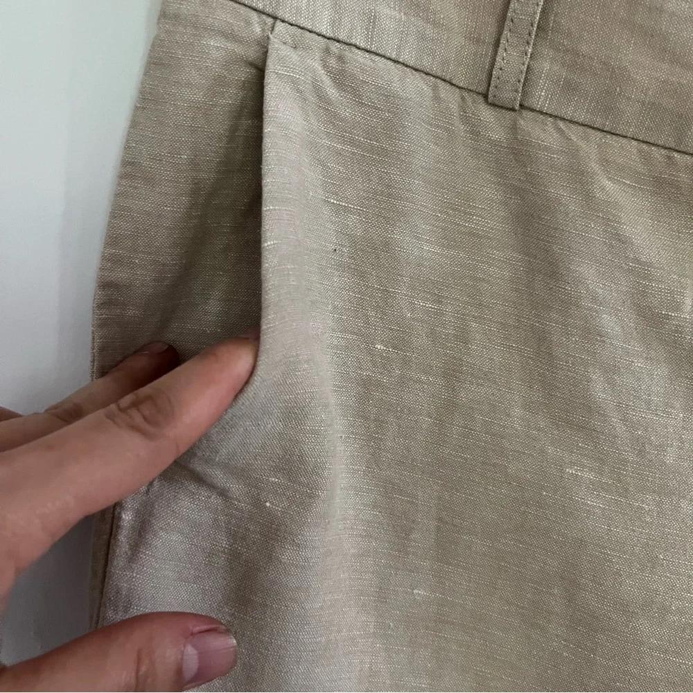 Banana Republic Straight Leg‎ Mid Rise Linen blend Trousers Size 8